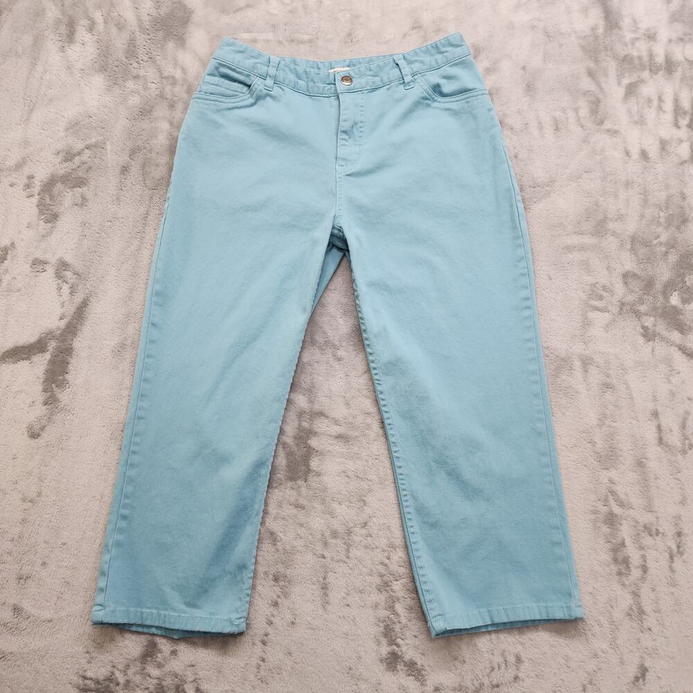 Vintage 90s Cherokee Jeans Womens 6 Blue Mid‎ Rise Crop Capri Stretch Denim